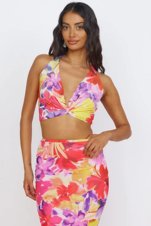 RUNAWAY THE LABEL Romance Top Pink