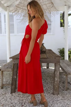 Say Goodbye Maxi Dress Red