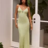 Sea Shimmer Maxi Dress Lime