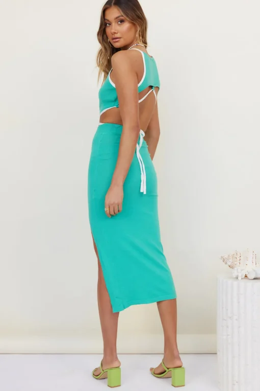 Second Time Crop Top Aqua