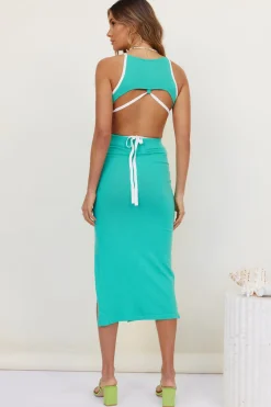 Second Time Crop Top Aqua
