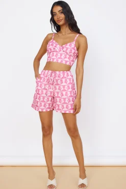 Secrets of Summer Crop Top Pink