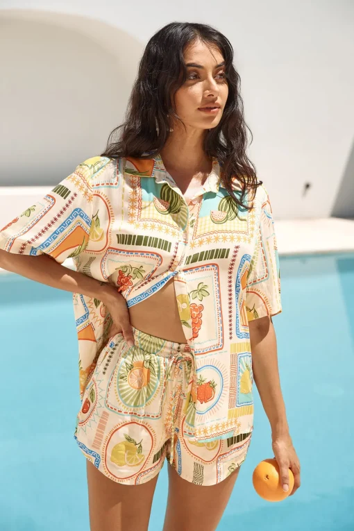 SEVEN WONDERS Sola Short Agata Print