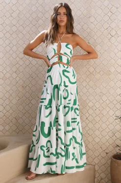 SEVEN WONDERS Yorkalina Maxi Dress Emerald