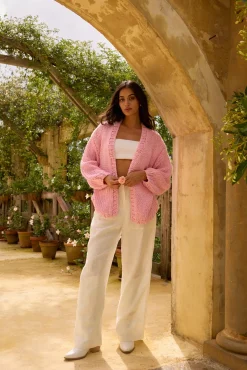 Sherbert Knit Cardigan Pink