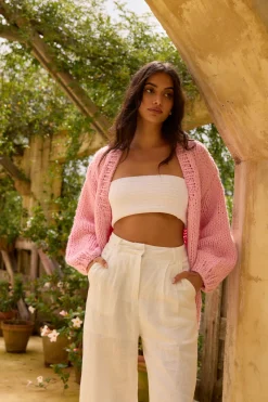 Sherbert Knit Cardigan Pink