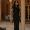 Siren Melody Satin Maxi Dress Black