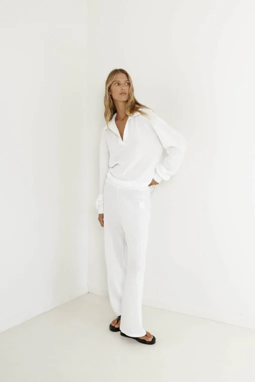 SNDYS Avery Pant White