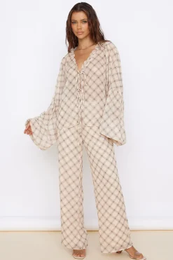 SNDYS Candice Pant Check Print