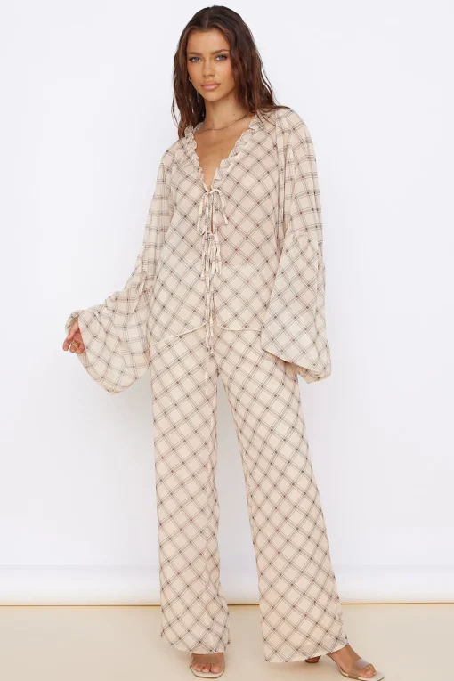 SNDYS Candice Pant Check Print
