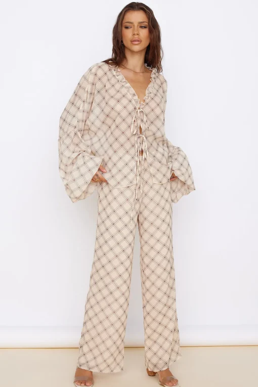 SNDYS Candice Pant Check Print