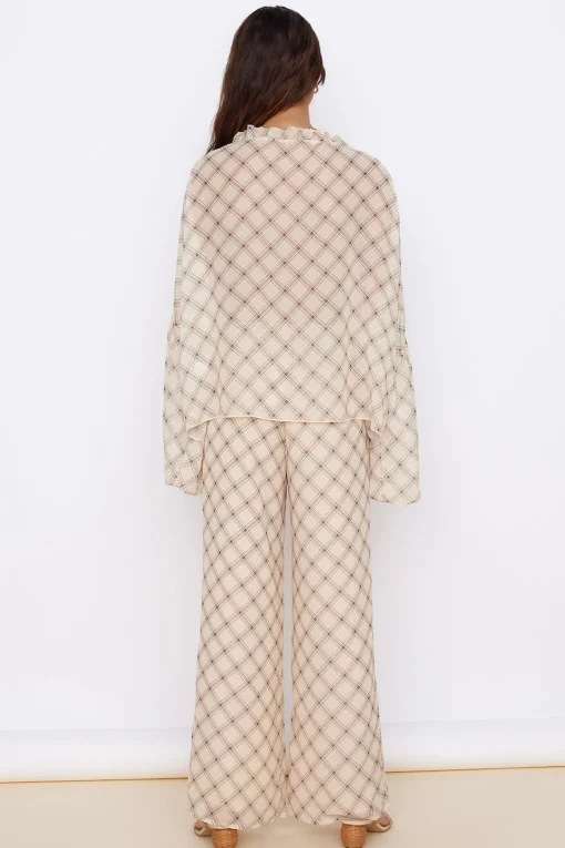 SNDYS Candice Pant Check Print