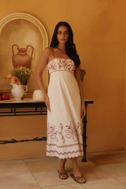 Soft Horizon Maxi Dress Beige