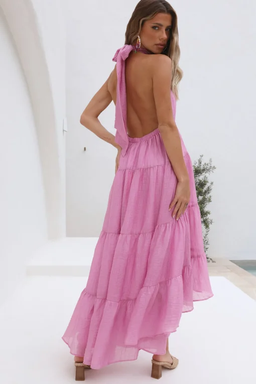 Spring Sunsets Maxi Dress Pink