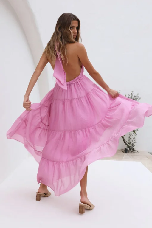Spring Sunsets Maxi Dress Pink