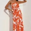 Star Gazing Maxi Dress Orange