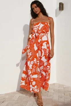 Star Gazing Maxi Dress Orange