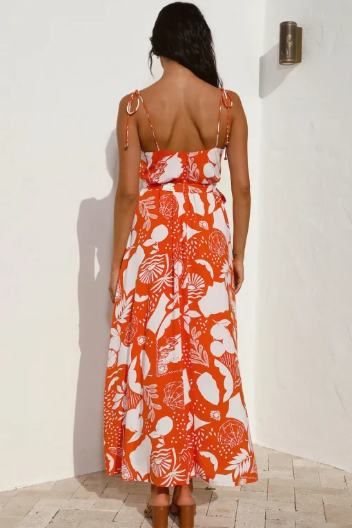 Star Gazing Maxi Dress Orange