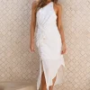 Stop The World Midi Dress White