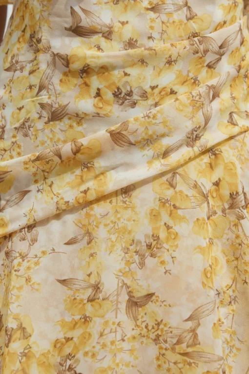 Summer Blossoms Maxi Dress Yellow
