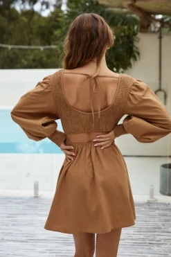 Summer Sand Dress Brown