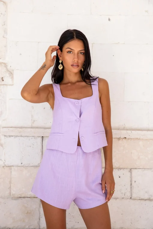 Summer Spell Crop Top Purple