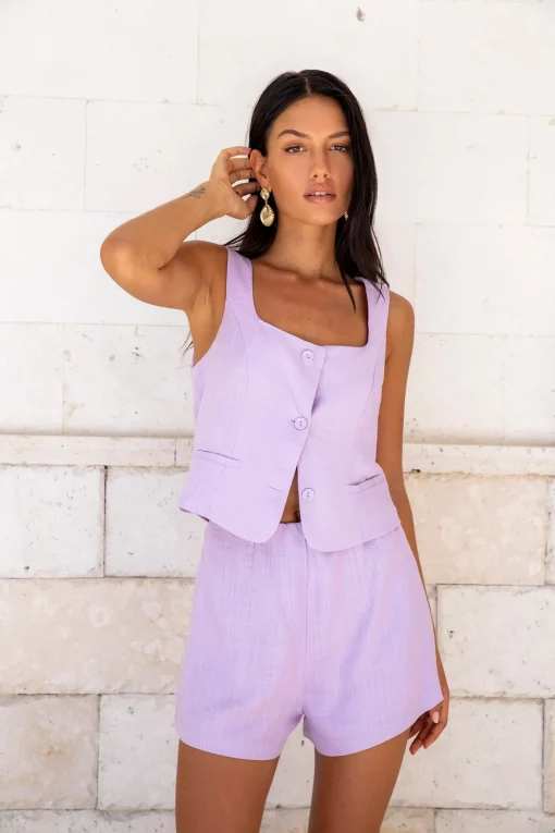 Summer Spell Crop Top Purple