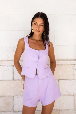 Summer Spell Crop Top Purple