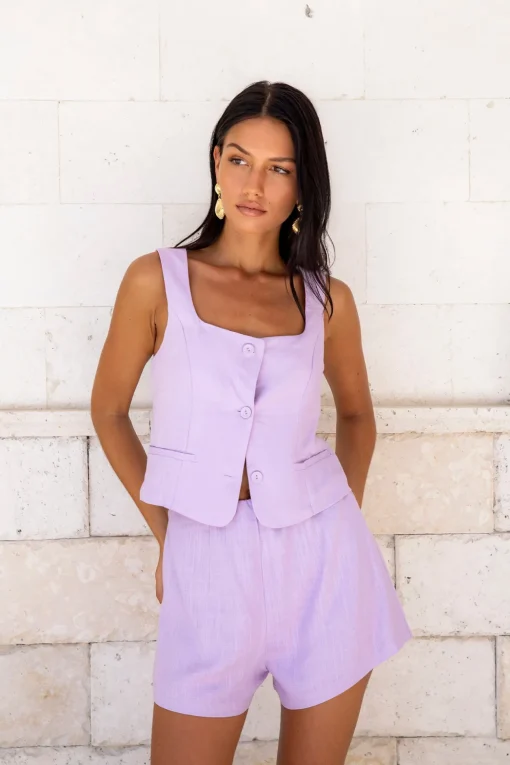 Summer Spell Crop Top Purple