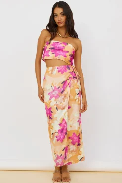 Sun On My Shoulder Crop Top Floral