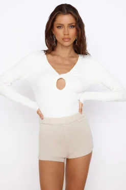 Sunlight Feels Ribbed Top White