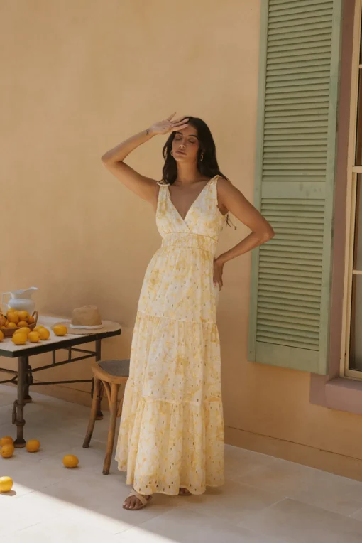 Sunny Splendour Maxi Dress Yellow