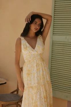 Sunny Splendour Maxi Dress Yellow
