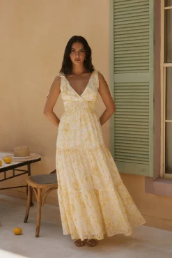 Sunny Splendour Maxi Dress Yellow