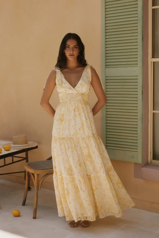 Sunny Splendour Maxi Dress Yellow