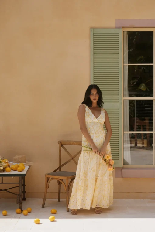Sunny Splendour Maxi Dress Yellow