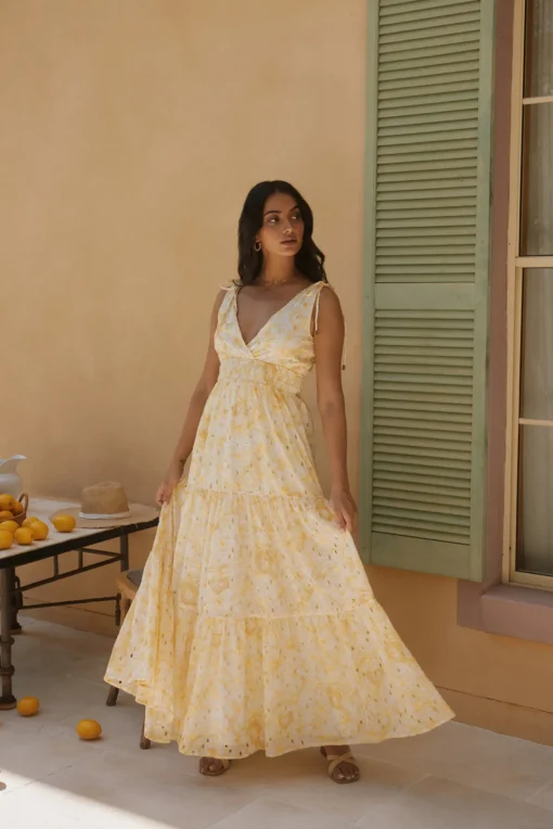 Sunny Splendour Maxi Dress Yellow