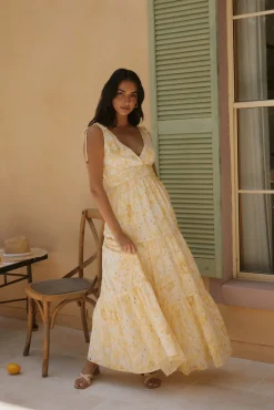 Sunny Splendour Maxi Dress Yellow