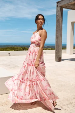 Sunset Soiree Maxi Dress Pink