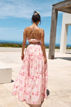 Sunset Soiree Maxi Dress Pink