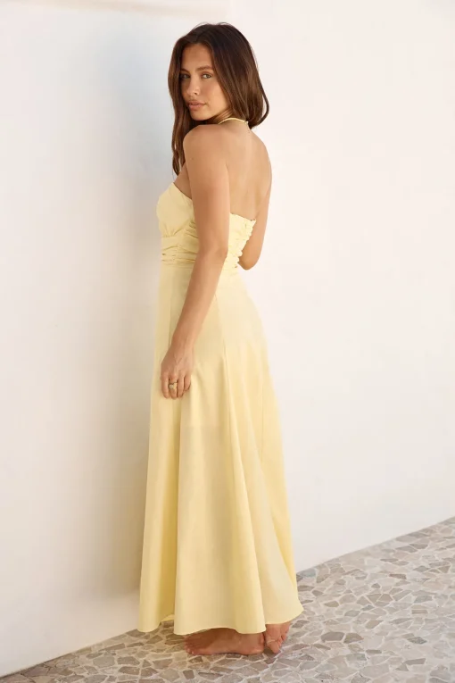 Sunshine Bliss Strapless Maxi Dress Yellow
