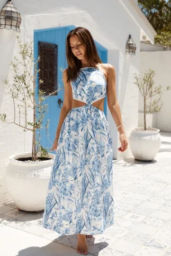 Surf Shack Maxi Dress Blue