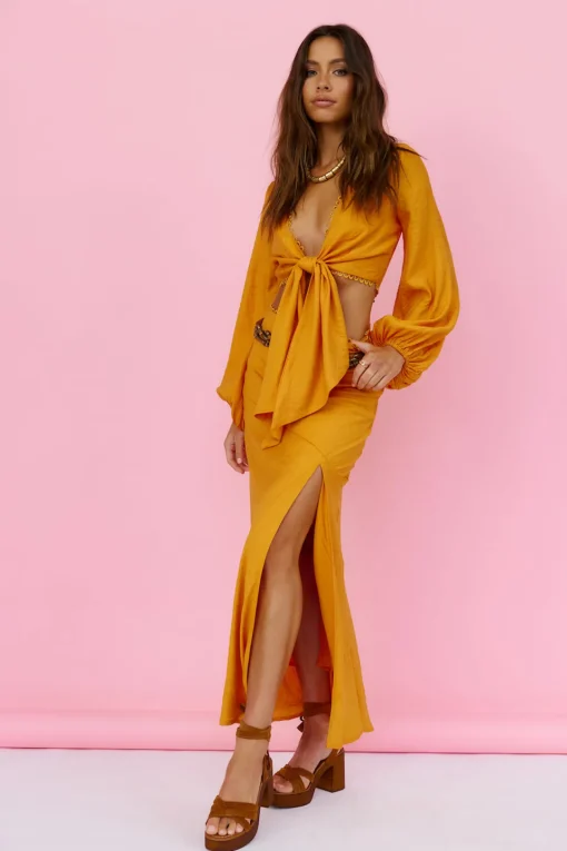 Sweet Aurelia Maxi Skirt Orange