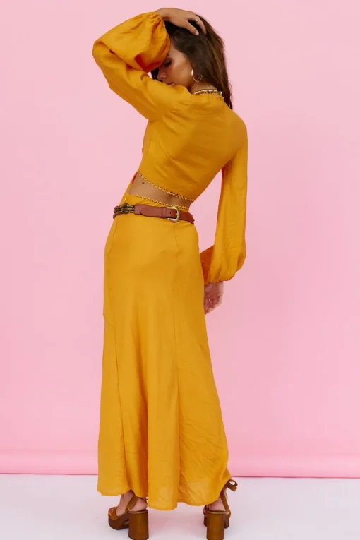 Sweet Aurelia Maxi Skirt Orange