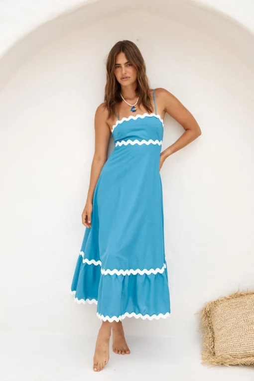 Sweet Devotion Maxi Dress Blue