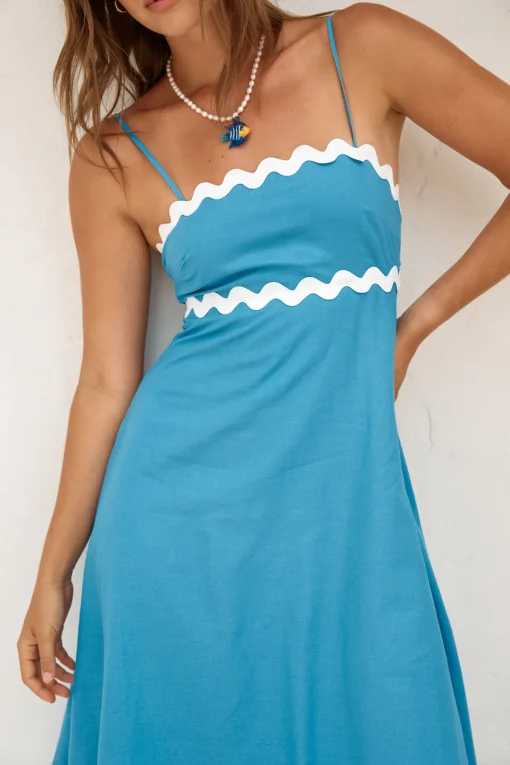 Sweet Devotion Maxi Dress Blue