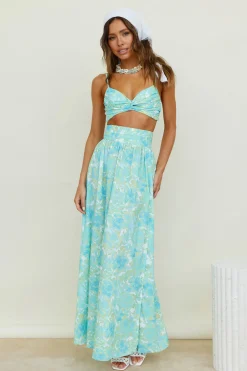Sweet Morning Dew Crop Top Blue