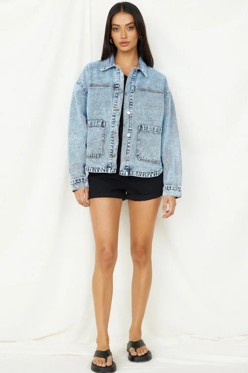 Sweet Victory Denim Jacket Blue