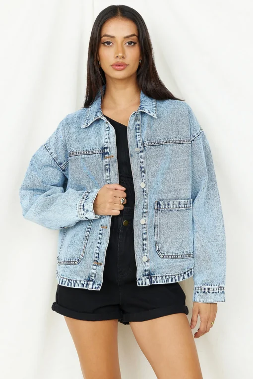 Sweet Victory Denim Jacket Blue