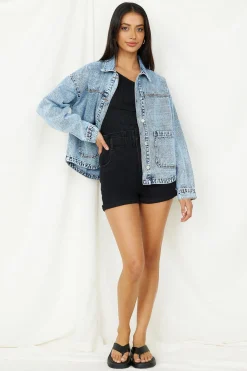 Sweet Victory Denim Jacket Blue